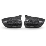탄소 섬유 외부 사이드 백미러 커버 트림 1개 3 Forged Carbon Look