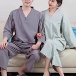 찜질복긴팔 사우나 마사지복 찜질방 목욕복 한증복 황토 숯가마 단체복