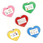 유니아트 명찰 어린이명찰 하트 5매 어린이집명찰 유치원명찰 이름표
