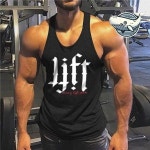 알티피아 운동 헬스 민소매 티셔츠 프린팅 캐주얼 커플