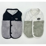 강아지 후리스 패딩 조끼 1P 겨울 나시 아우터 보온 카키