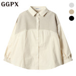 GGPX 숄더 배색 언발셔츠 GP2SH040F