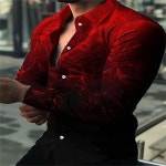 밀리터리 아미 전술 티셔츠 긴 소매 하와이 셔츠 남성 캐주얼 비치 블라우스 싱글 브레스트 Camisas