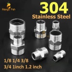 1 8 1 4 3 8 1 2 3 4 1 수나사 육각 니플 유니온 304 스테인레스 파이프 피팅 커넥터 커플러 워터 오일 에어 나사 어댑터 1l8 1l8 옵션 1 1PCS
