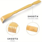 대나무 등 스크래처 보조 스틱 마사지 롤러 긴 나무 바디 대형 스틱 등 스크래처 마사지기 Wooden