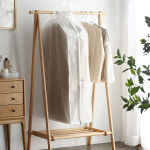 와이드 옷커버D 행거 옷커버 옷카바 코트 커버 지퍼 투명 양복 의류 비닐 옷행거 드레스 보관커버 드레스룸