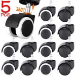 5PCS 가구 360 회전식 범용 바퀴 교체 게임 사무실 의자 테이블 소파 자동 1PC