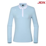 제이디엑스 제이디엑스JDX 여성 에리 배색 솔리드 긴팔 티셔츠 LB 100 X1TLV7402LB 686060