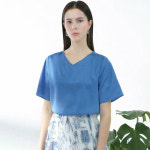 정품발송 썸머 새틴 V넥 블라우스 V 더핸드메이드 317053