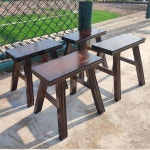 레트로 컬러 목재 직사각형 작은 의자 침대 옆 계단 발받침 주방 도우미 거실 모바일 가구 홈 데코