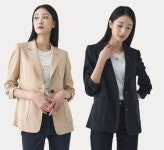 지센 2컬러 포켓 자수 싱글투버튼 자켓 LFJKO405