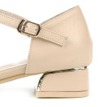 허시파피 소가죽 스퀘어 샌들 3FP238