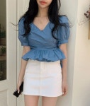 블라우스 도트도트랩 blouse