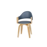 카페 인테리어 체어 내추럴 원목 PU 라운드 의자 라운지의자 라운지 세련된