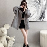 꽃소담 여성 루즈핏 데일리 트렌치코트 L hd그레이 J2063