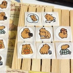 카피바라 다꾸 꾸미기 원형 롤 스티커 500p