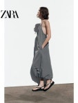 ZARA 뉴 TRF 여성 스냅 트리밍 나일론 2805213 807