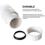 확장 유연한 주방 싱크대 하수관 욕실 세척 대야 빗워터 아래 주둥이 호스 흰색 1 팩