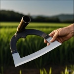 강철 경화 괭이 휴대용 잡초 갈퀴 야채 심기 토양 풀기 농업 도구 농장 정원