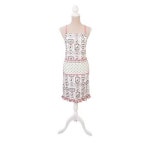 독특한 코튼 유럽 빈티지 신혼 앞치마 캣그린도트