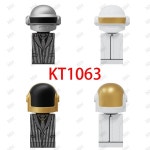 다프트 펑크 피규어 빌딩 블록 록 밴드 벽돌 유명한 가수 미니 블록 인형 장난감 KT1063