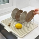 더살림앤코 워터드롭 물빠짐 실리콘 식기건조 드라잉매트