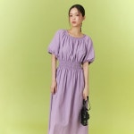 LAP 허리밴딩 볼륨소매 원피스 AQ2WO56E