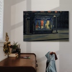 아란아트 에드워드호퍼 명화 대형 캔버스그림액자 카페인테리어 감각적인테리어 22 약국 05 30호 90x60 cm