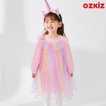 오즈키즈 100 오즈키즈 아동복 핑크판타지 아동 여아 원피스 머리띠 세트