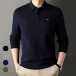 KAISCO 남성 클래식 소프트 골프 긴팔 카라티 105