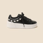 슈콤마보니 매장발송 슈콤마보니 여성구두 Pearl sneakers 발편한여자구두 390 255 DG4DS25022BLK