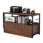 프린터 테이블 사무용선반 이동식 수납대 다용도 450화이트 양문형 수납장 벌판 오크