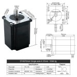MHTNC Nema23 스테퍼 모터 2상 20Nm 285ozin 길이 D 4-리드 프린터 장 57HS76