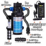 45 60 80 100W 수압 다이어프램 자체 프라이밍 펌프 110 240V 전원 공급