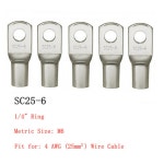20PCS 4-25mm 구색 주석 도금 구리 러그 링 압착 단자 배터리 와이어 용접 케이블 커넥터 키트