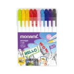 8000 라이브칼라 10색 수성싸인펜 모나미