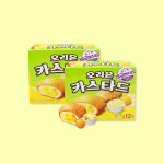 오리온제과 오리온 카스타드 12입 276g x 2통 상자과자