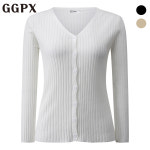 GGPX 지지피엑스 Y버튼 골지 니트 가디건 GP3KG003F