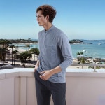 남성용 스판 하이넥 골프티셔츠 NILB232