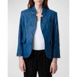 쟈딕앤볼테르 베리스 크링클드 레더 블레이저 Verys Crinkled Leather Blazer OVERSEAS