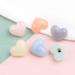 젤리 하트 단추 10p 의류 부자재 고리 손뜨개