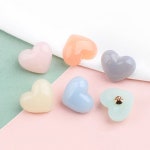 젤리 하트 단추 10p 의류 부자재 고리 손뜨개