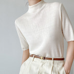 스윗트리 간절기 봄 반목폴라 기본 니트 티셔츠 j0954
