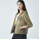 지센 메쉬배색 프린팅 후드점퍼 LSJPO454