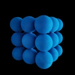 공모양큐브 오브제 장식 카페 조형물 인테리어 모던 클라인 인테리어소품 블루볼 10개