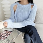 어깨트임 1075 여성 하찌라운드니트 WFH08EH