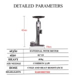 BUCKLOS Zellmann 도로 산악 자전거 공기 펌프 게이지 프레스타 슈레이더 밸브 타이어 팽창기 사이...