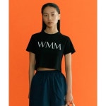 더블유엠엠스튜디오스 매장정품 WMM STUDIOS Classic Logo Crop T shirt - WM225WTS019P 128792
