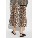 GANNI 가니 레오파드 프린트 미디 스커트 NB30 여성 LEOPARD PRINT MIDI SKIRT F9365943 943