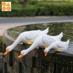 장식품 오리가족 연못 장식 인형 조경 소품 물먹는 정원